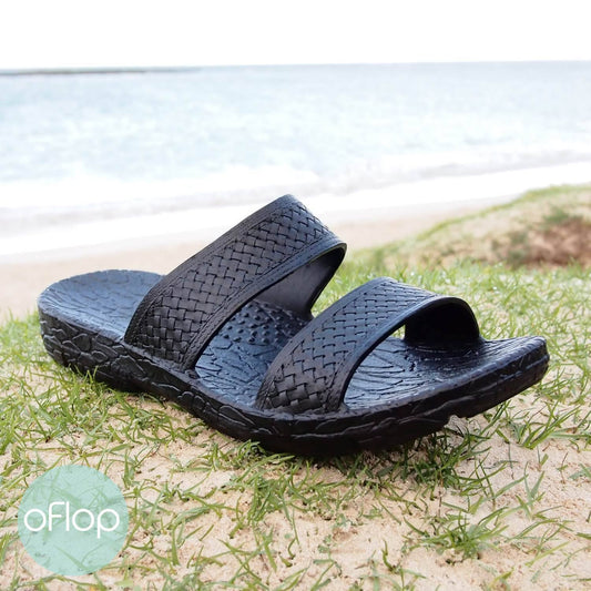 Sandals - Black Jane Jandals -- Pali Hawaii Hawaiian Jesus Sandals