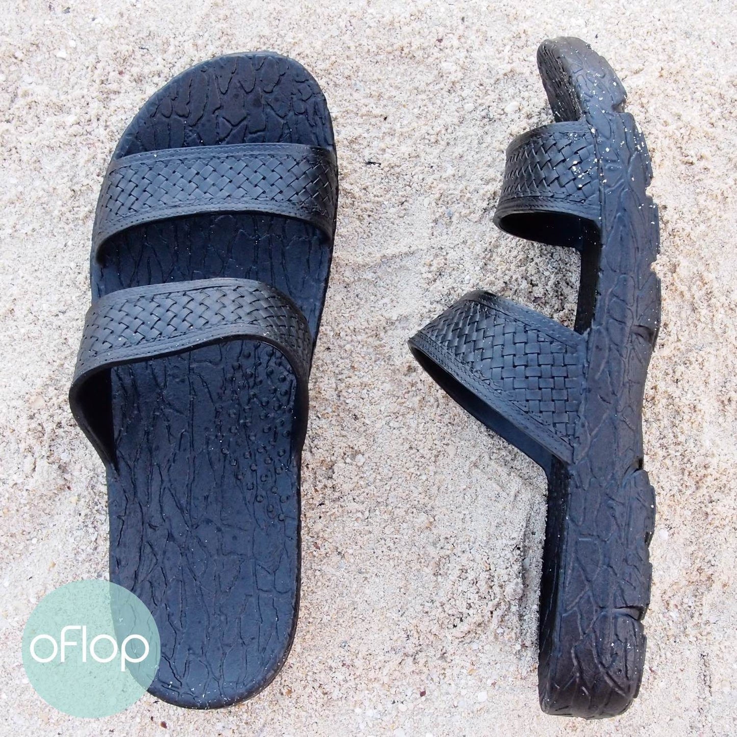 Sandals - Black Jane Jandals -- Pali Hawaii Hawaiian Jesus Sandals