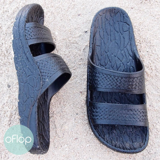 Sandals - Black Jon Jandals - Pali Hawaii Hawaiian Jesus Sandals