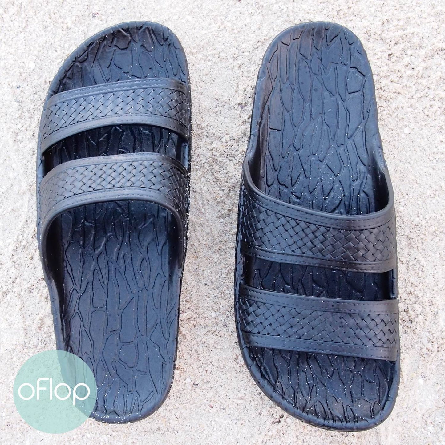 Sandals - Black Jon Jandals - Pali Hawaii Hawaiian Jesus Sandals