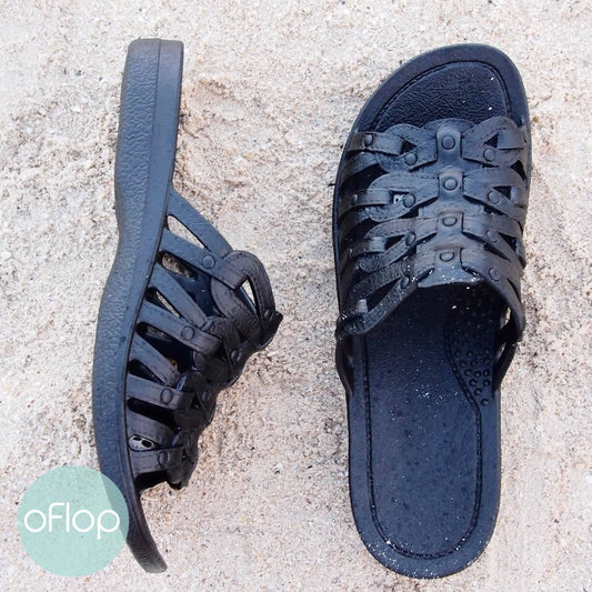 Sandals - Black Tia Jandals -- Pali Hawaii Hawaiian Jesus Sandals