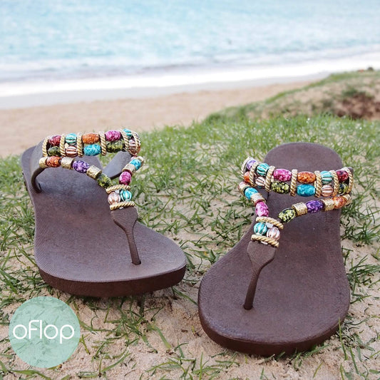 Sandals - Brown Sparkle Karma -- Pali Hawaii Thong Sandals
