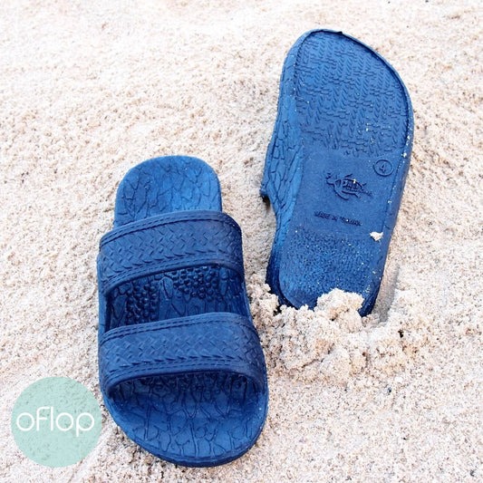 Sandals - Navy Blue Kids Jandals -- Pali Hawaii Hawaiian Jesus Sandals
