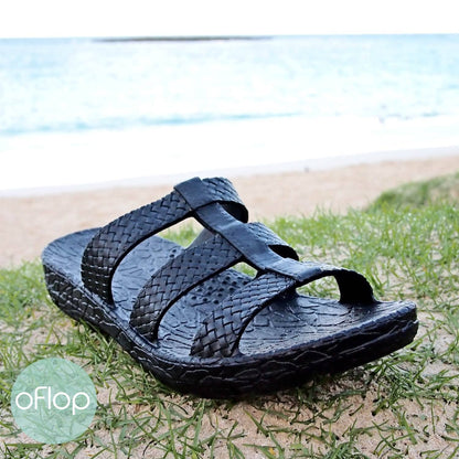 Sandals - Black Jaya Jandals -- Pali Hawaii Hawaiian Jesus Sandals