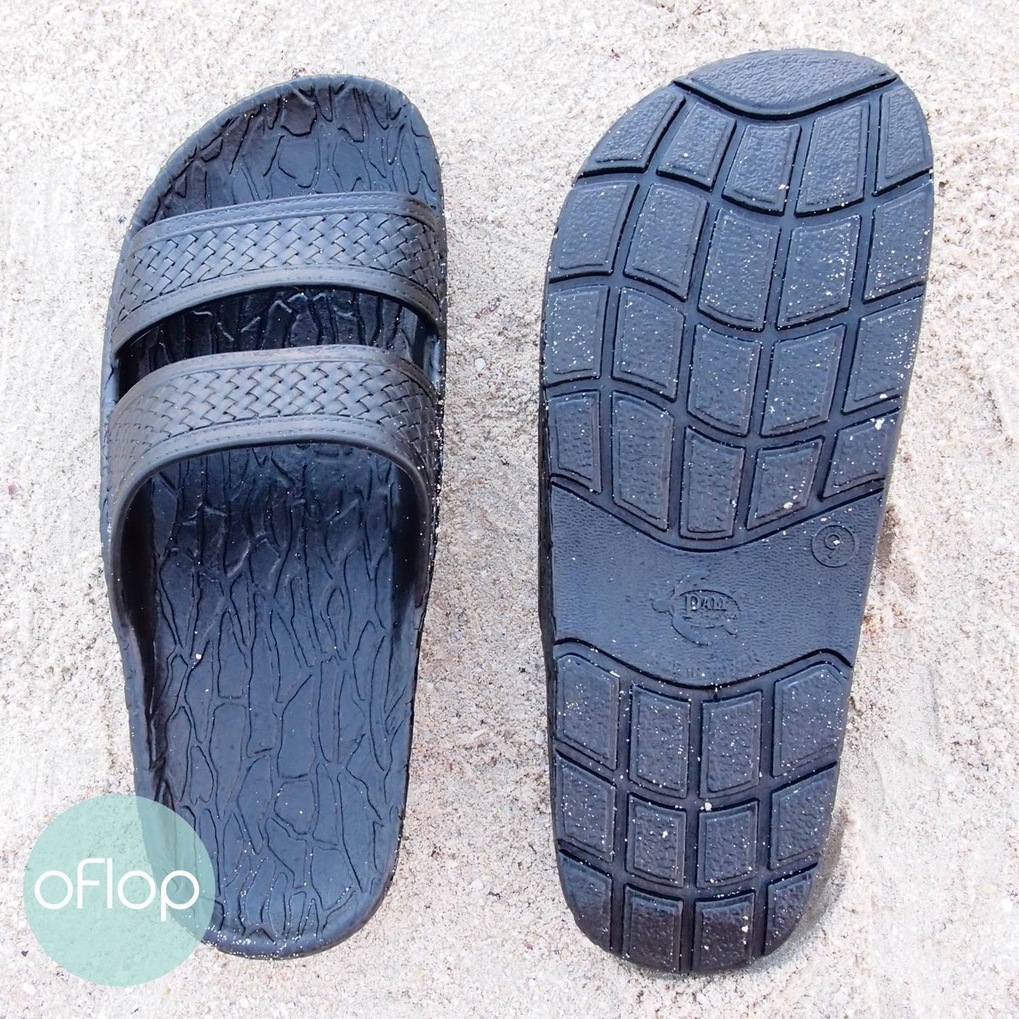 Sandals - Black Jon Jandals - Pali Hawaii Hawaiian Jesus Sandals