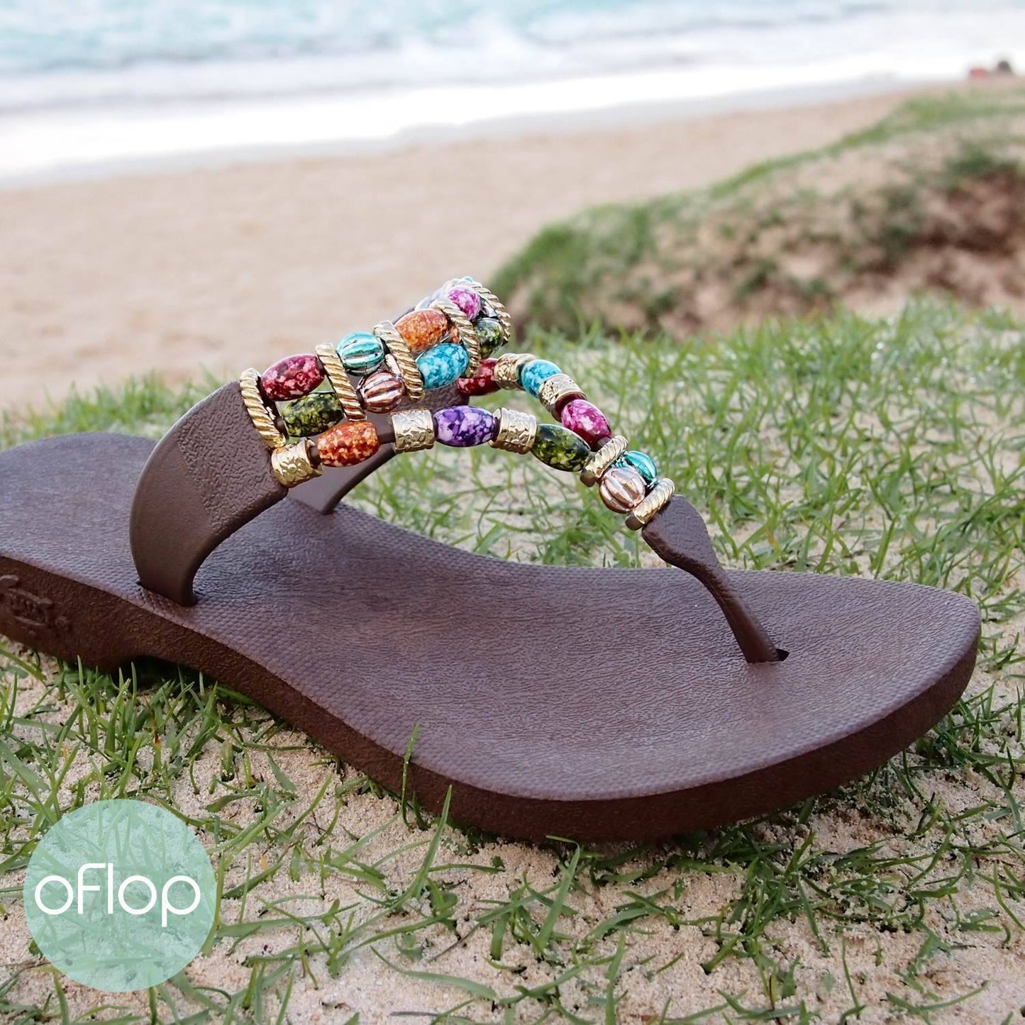 Sandals - Brown Sparkle Karma -- Pali Hawaii Thong Sandals