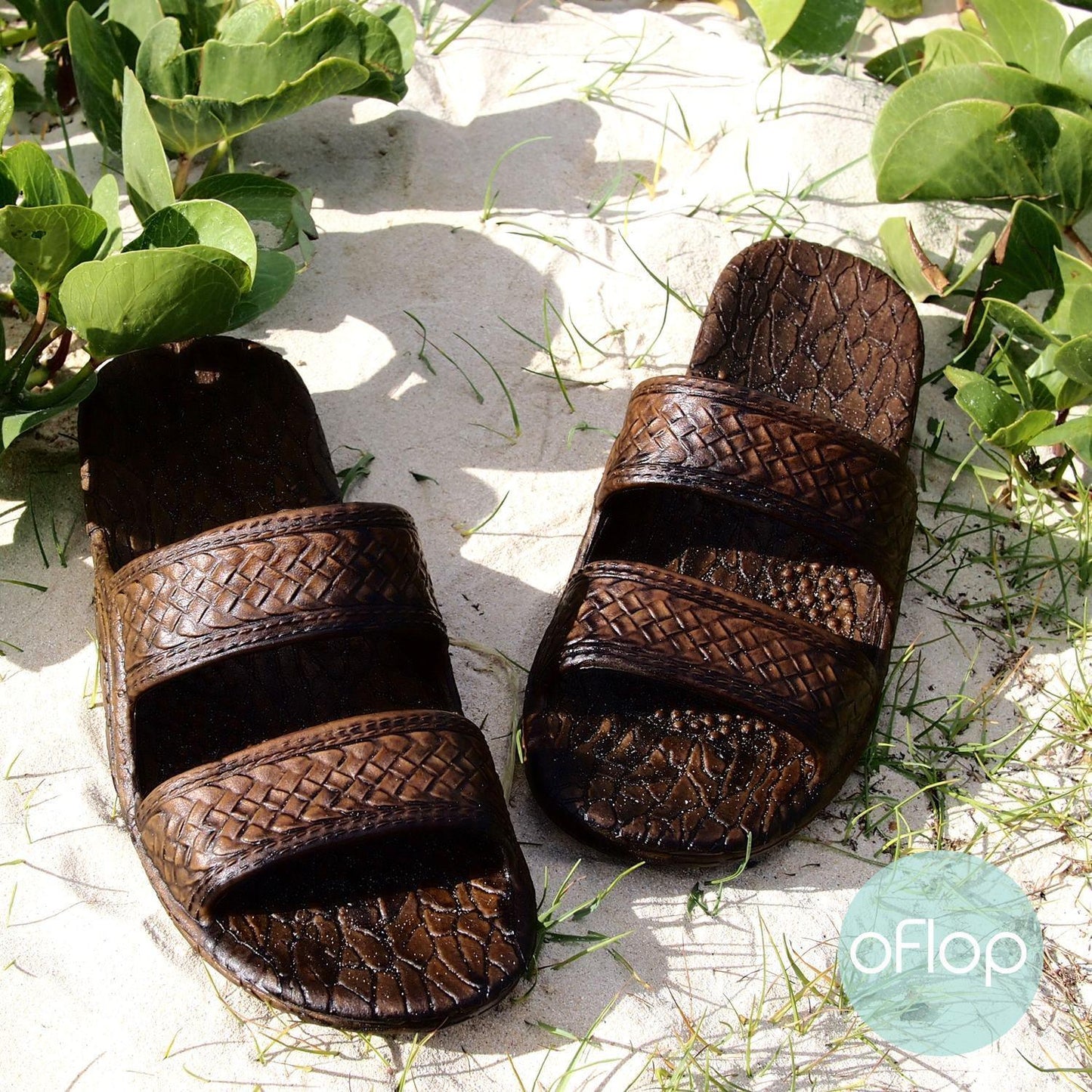 Sandals - Dark Brown Jandals -- Pali Hawaii Hawaiian Jesus Sandals