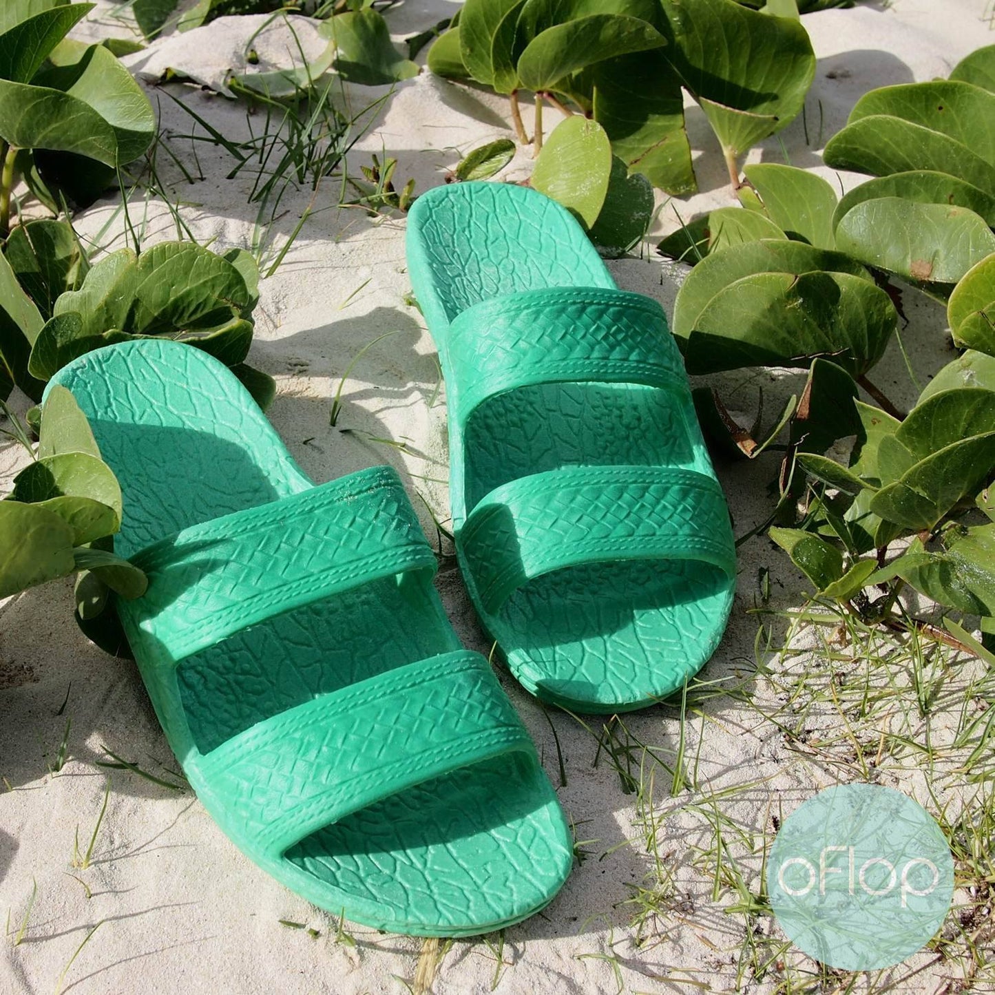 Sandals - Green Jandals -- Pali Hawaii Hawaiian Jesus Sandals