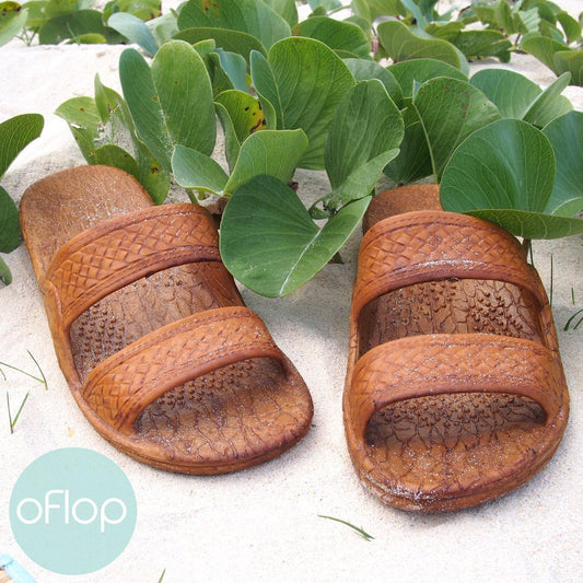 Sandals - Light Brown Jandals -- Pali Hawaii Hawaiian Jesus Sandals