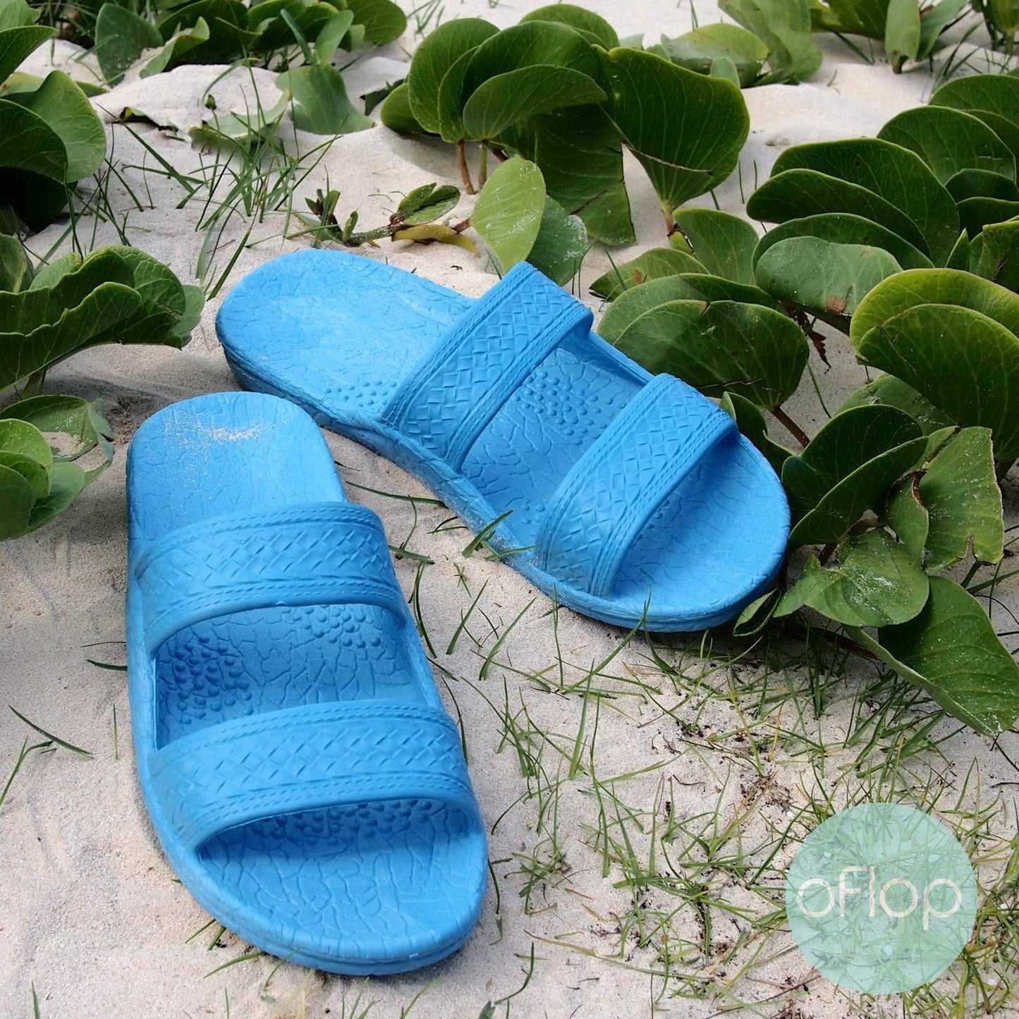 Sandals - Sky Blue Jandals -- Pali Hawaii Hawaiian Jesus Sandals