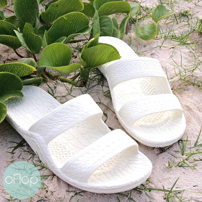 Sandals - White Jandals -- Pali Hawaii Hawaiian Jesus Sandals